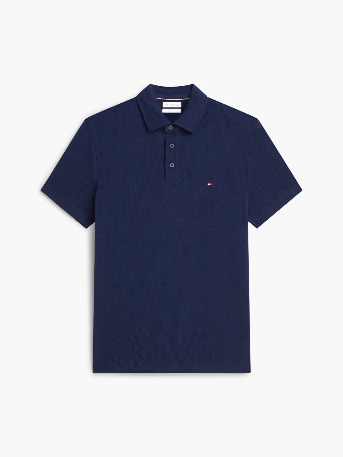 Regular Fit Mesh Jersey Polo Shirt — Blue