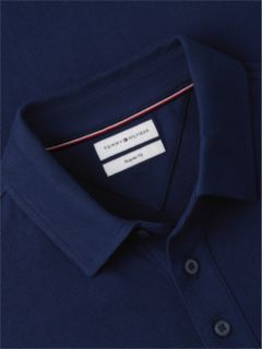 Regular Fit Mesh Jersey Polo Shirt — Blue 6
