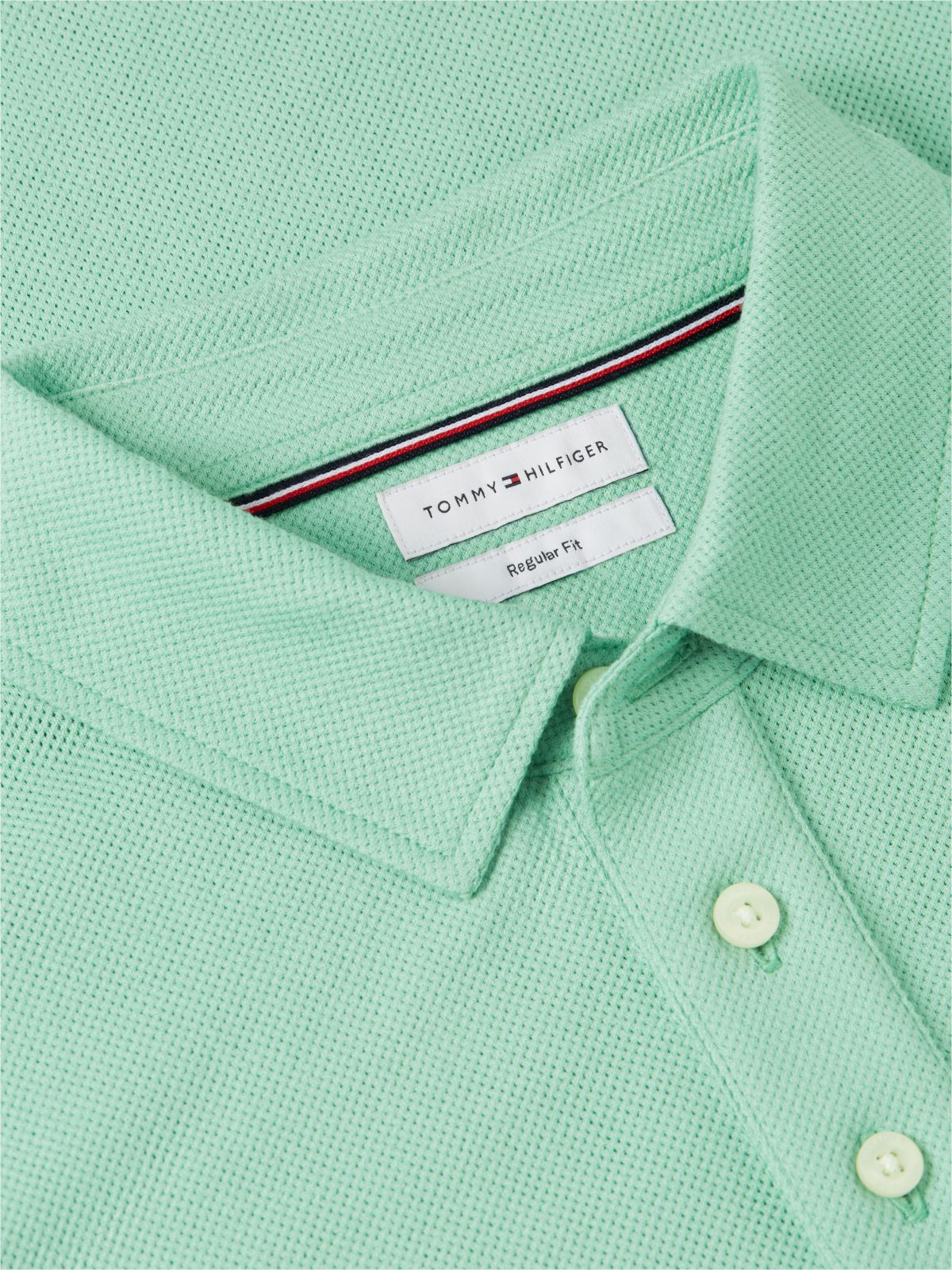 Regular Fit Mesh Jersey Polo Shirt — Green