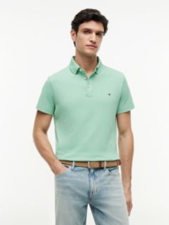 Regular Fit Mesh Jersey Polo Shirt — Green 1