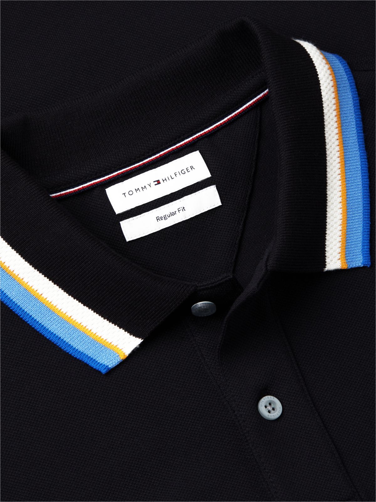 Regular Fit Tipped Polo Shirt — Black