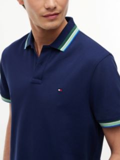 Regular Fit Tipped Polo Shirt — Blue 3