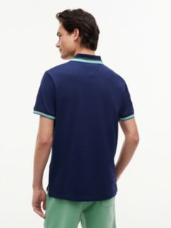Regular Fit Tipped Polo Shirt — Blue 4