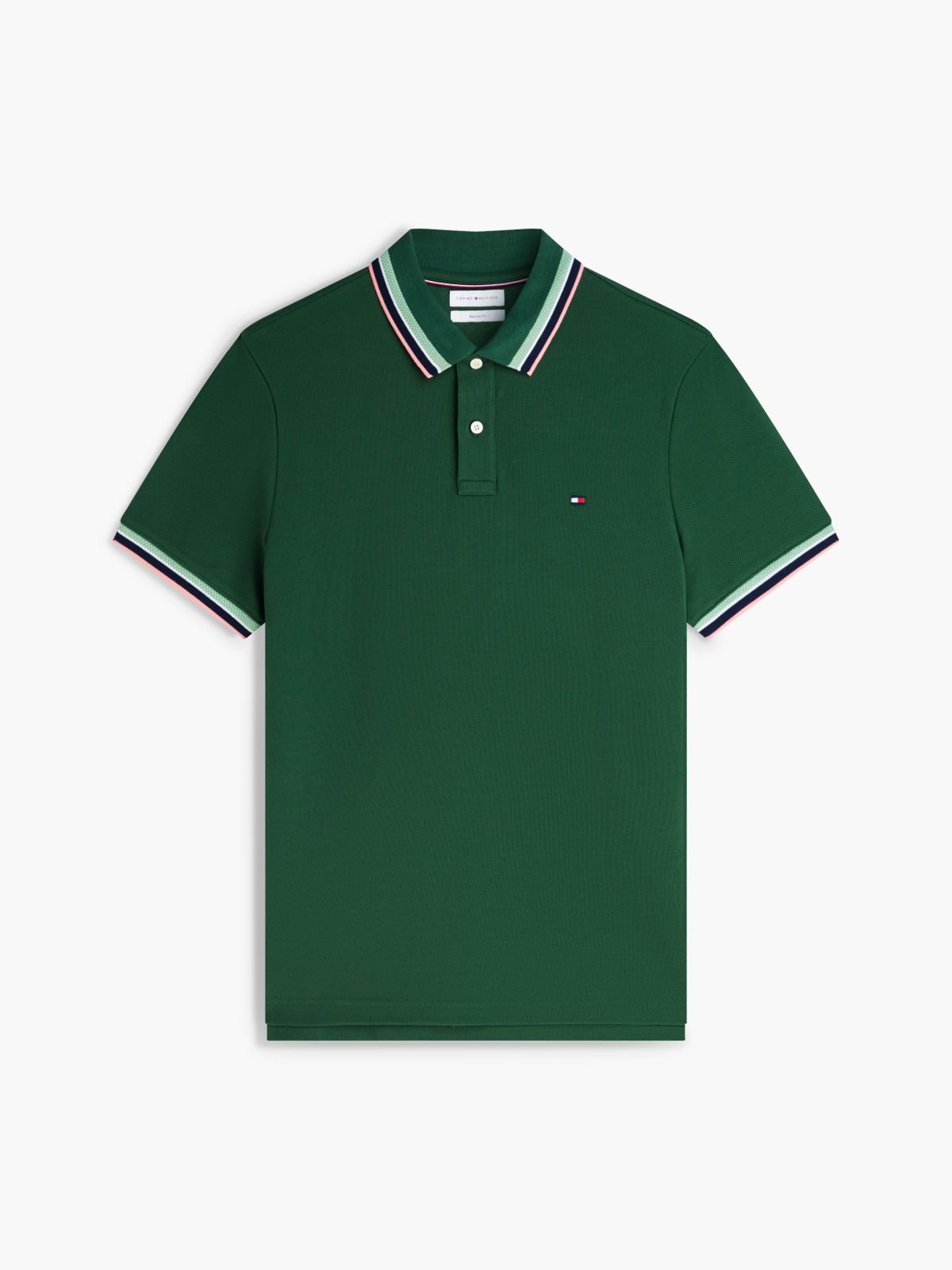 Regular Fit Tipped Polo Shirt — Green