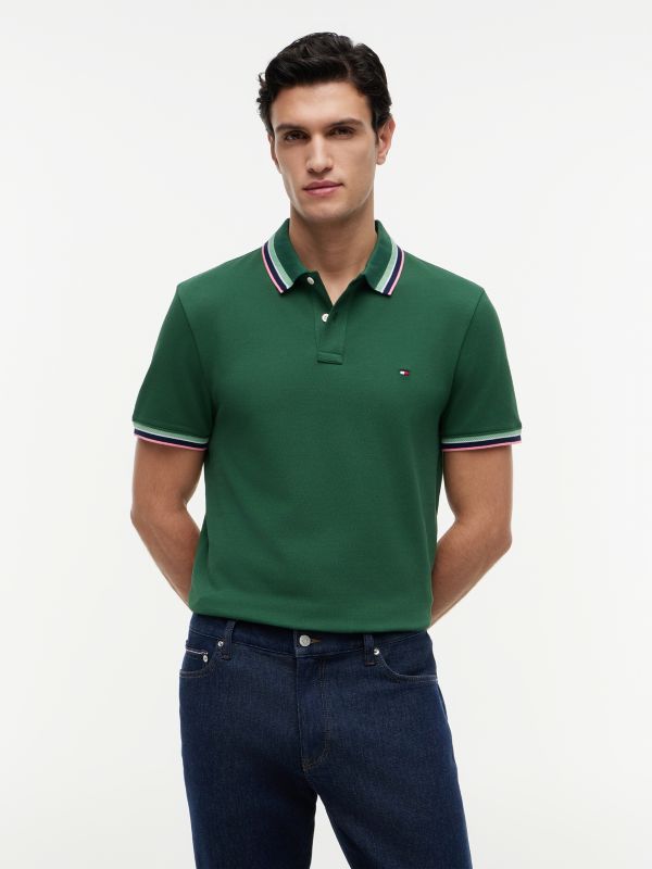 Regular Fit Tipped Polo Shirt — Green
