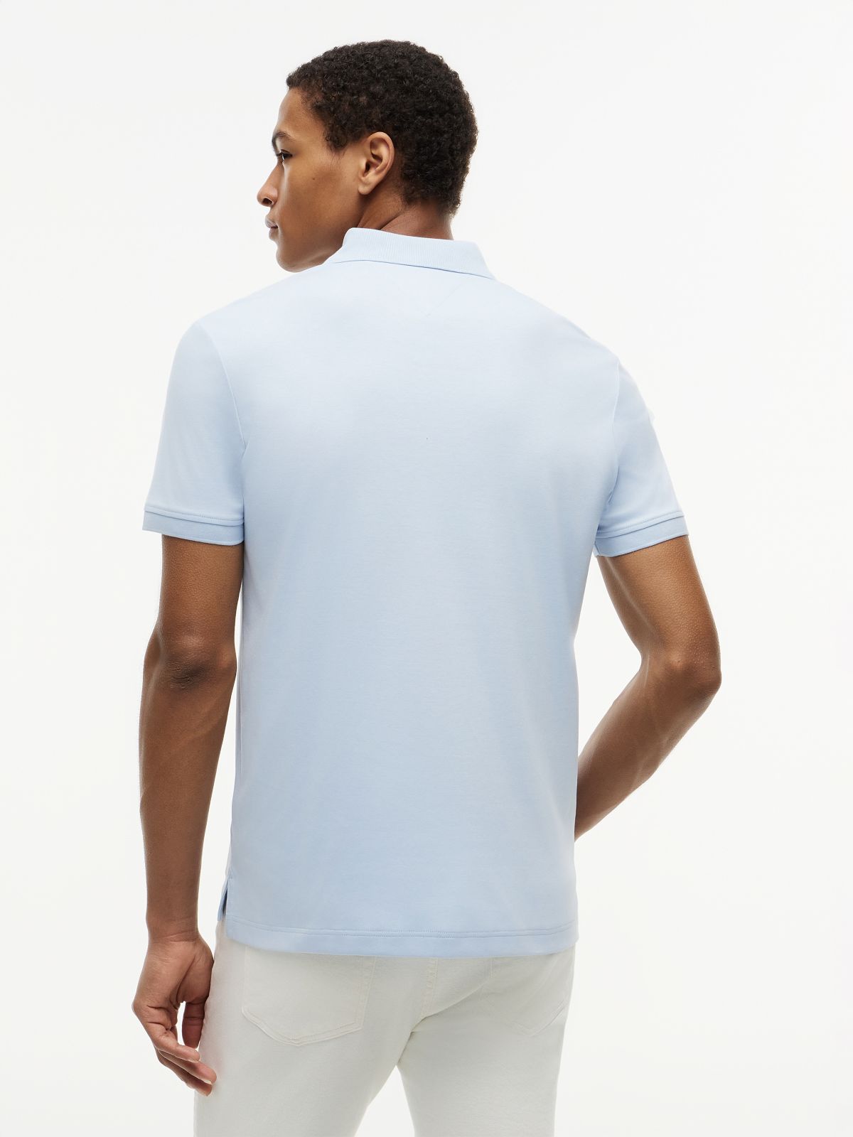 Regular Fit Global Stripe Zip Polo Shirt — Blue