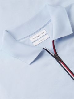 Regular Fit Global Stripe Zip Polo Shirt — Blue 6
