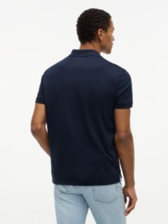 Regular Fit Global Stripe Zip Polo Shirt — Blue 4