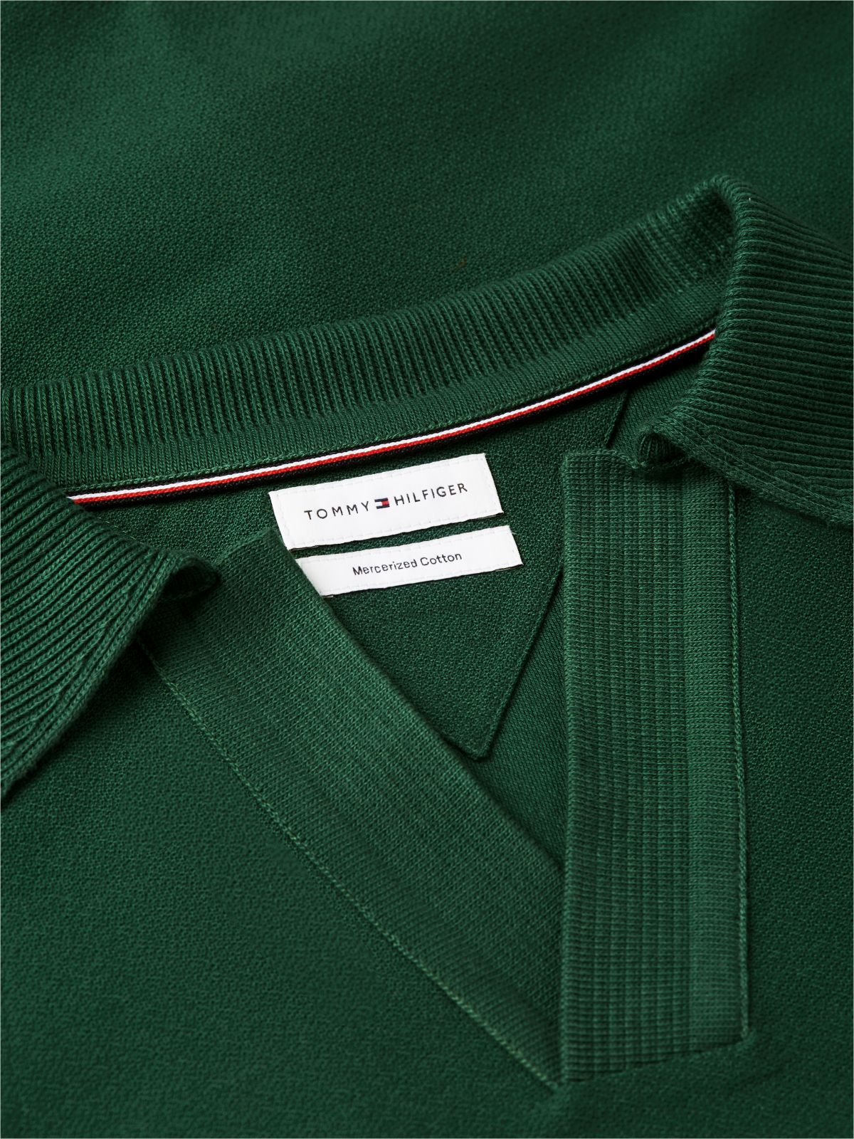 Relaxed Fit Stripe Crepe Polo Shirt — Green