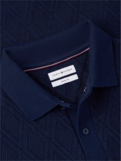 Classic Fit Jacquard Polo Shirt — Blue 6
