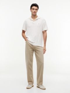 Classic Fit Jacquard Polo Shirt — Beige 2