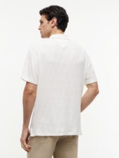 Classic Fit Jacquard Polo Shirt — Beige 4