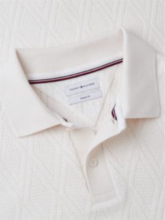 Classic Fit Jacquard Polo Shirt — Beige 6