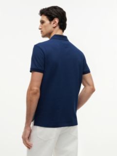 Regular Fit Geometric Print Polo Shirt — Blue 4