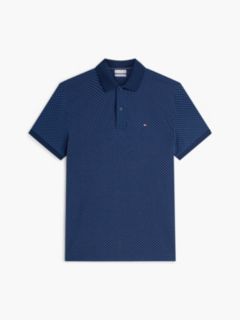 Regular Fit Geometric Print Polo Shirt — Blue 5