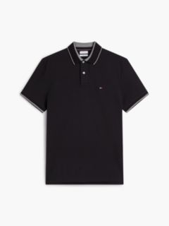 Heritage Regular Fit Stripe Trim Polo Shirt — Black 5