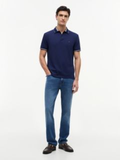 Heritage Regular Fit Stripe Trim Polo Shirt — Blue 2