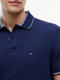 Heritage Regular Fit Stripe Trim Polo Shirt — Blue 3