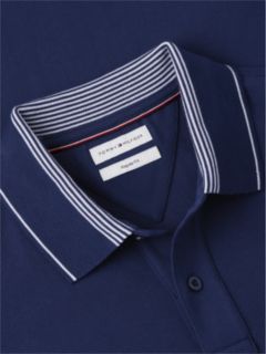 Heritage Regular Fit Stripe Trim Polo Shirt — Blue 6