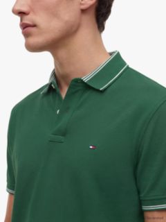 Heritage Regular Fit Stripe Trim Polo Shirt — Green 3