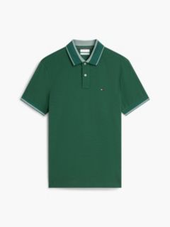 Heritage Regular Fit Stripe Trim Polo Shirt — Green 5