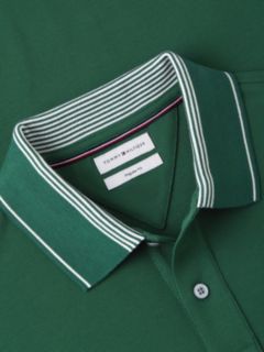 Heritage Regular Fit Stripe Trim Polo Shirt — Green 6