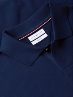 Classic Fit Stripe Pique Polo Shirt — Blue 6