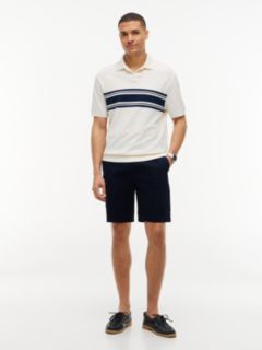 Classic Fit Stripe Pique Polo Shirt — Beige 2