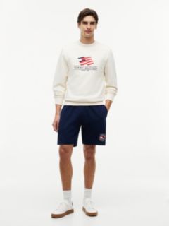 Logo Embroidery Terry Sweat Shorts — Blue 2