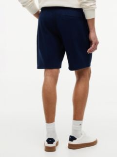 Logo Embroidery Terry Sweat Shorts — Blue 4