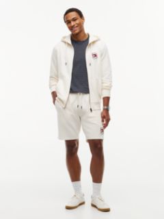 Logo Embroidery Terry Sweat Shorts — Beige 2