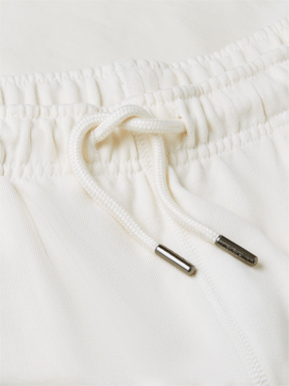 Logo Embroidery Terry Sweat Shorts — Beige