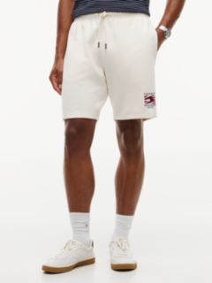 Logo Embroidery Terry Sweat Shorts — Beige 1