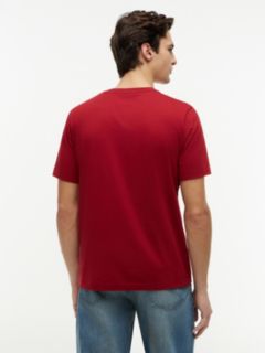 Wavy Flag Appliqué Jersey T-Shirt — Red 4