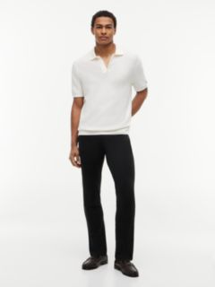 Denton Slim Straight Performance Tech Knit Chinos — Black 2
