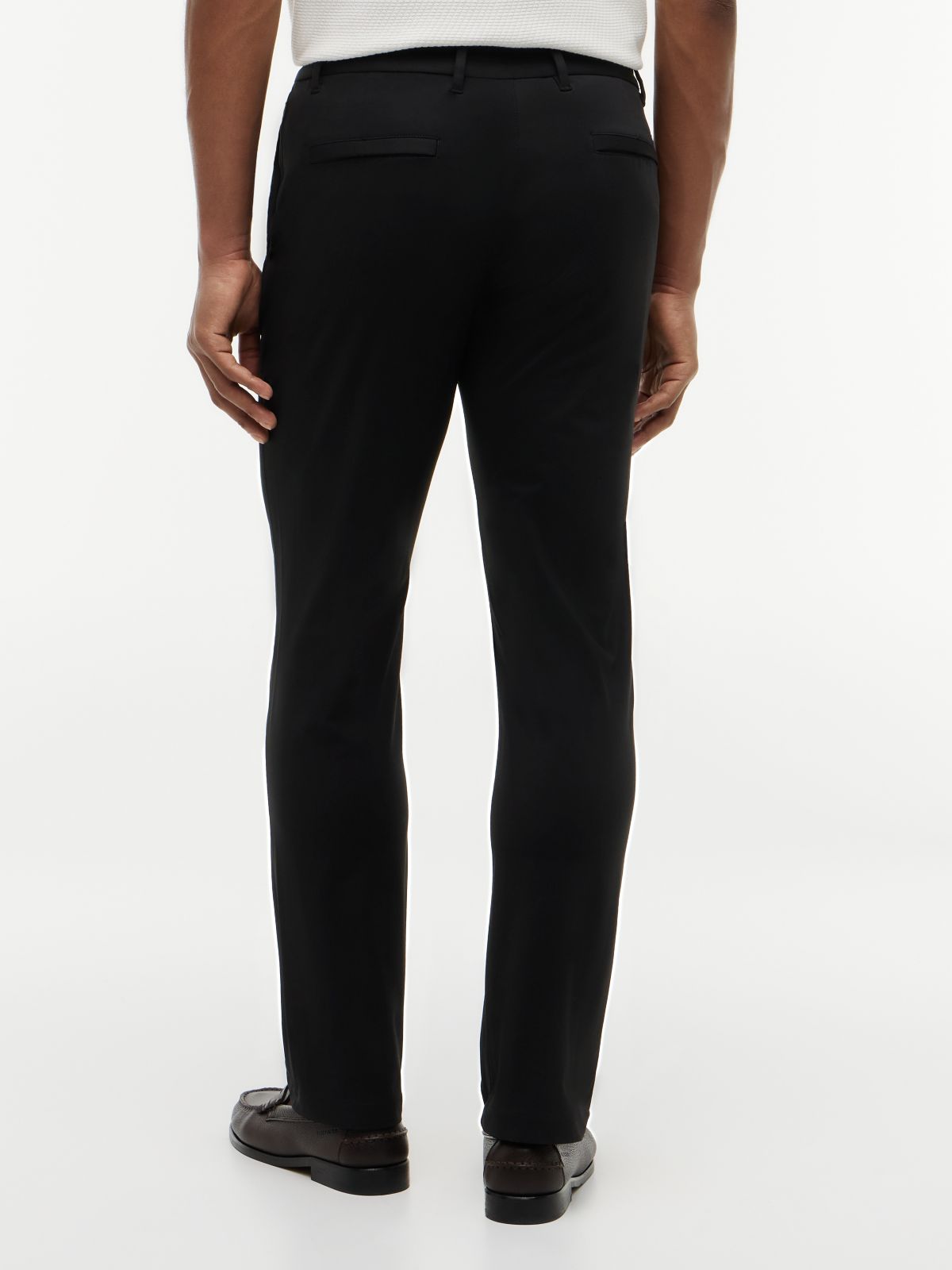 Denton Slim Straight Performance Tech Knit Chinos — Black