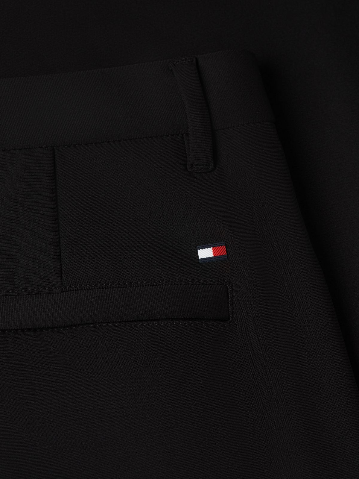 Denton Slim Straight Performance Tech Knit Chinos — Black