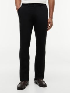Denton Slim Straight Performance Tech Knit Chinos — Black 1