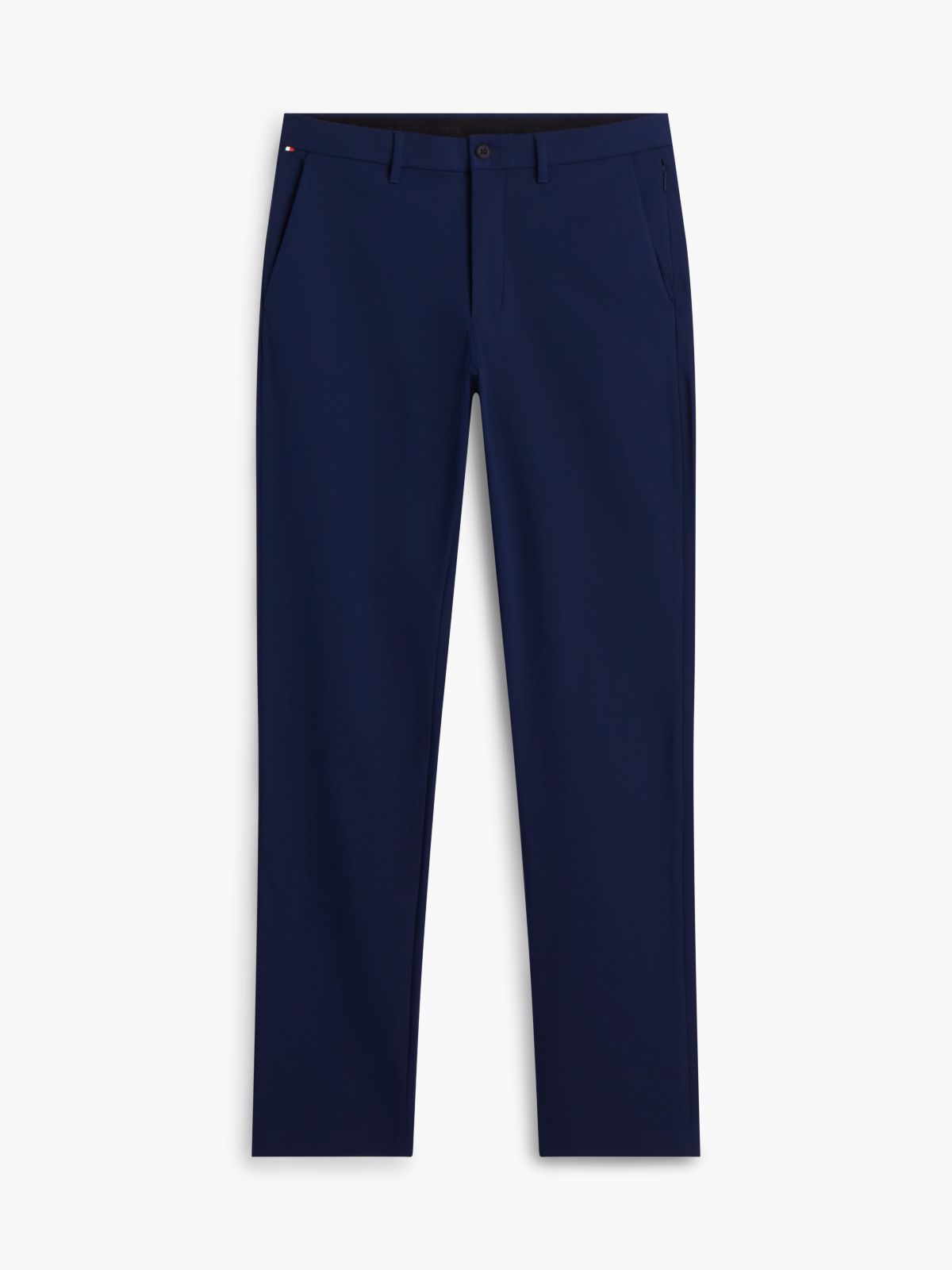Denton Slim Straight Performance Tech Knit Chinos — Blue