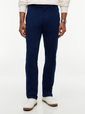 blue denton slim straight fit performance-chinos aus tech-gewebe für herren - tommy hilfiger