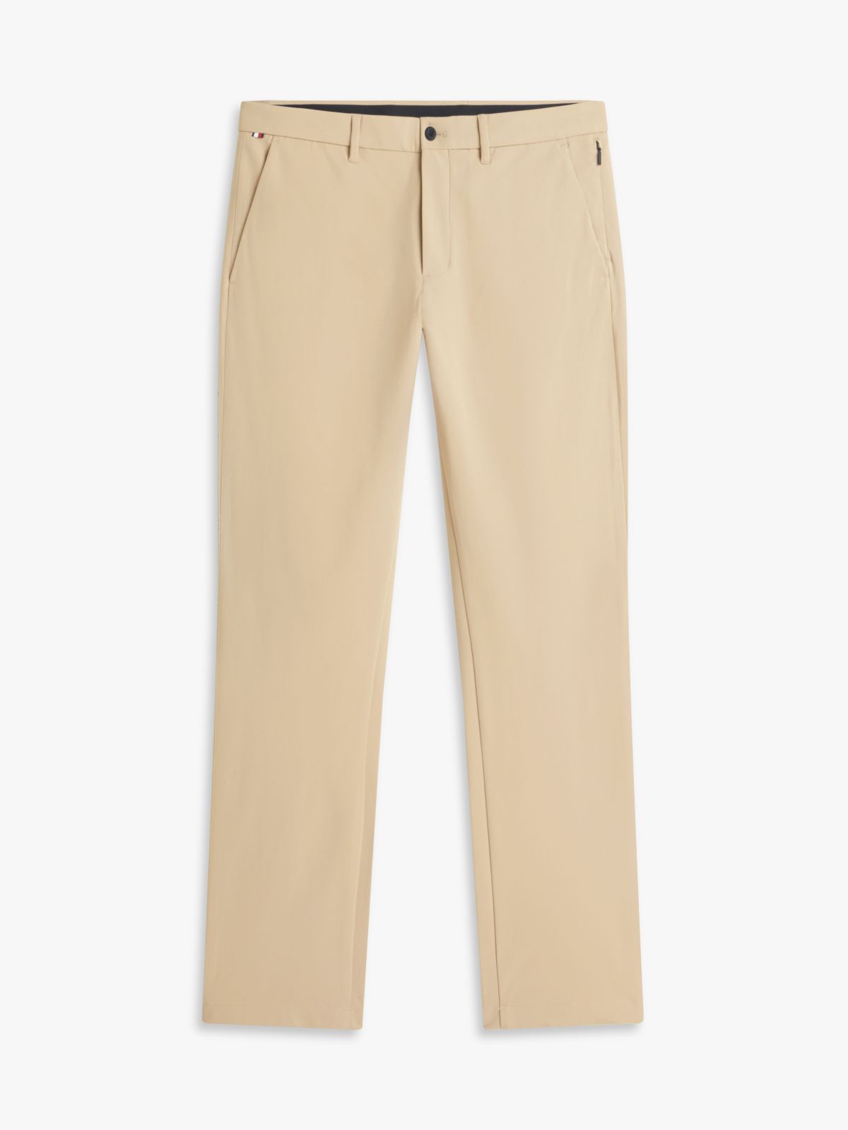 Denton Slim Straight Performance Tech Knit Chinos — Khaki