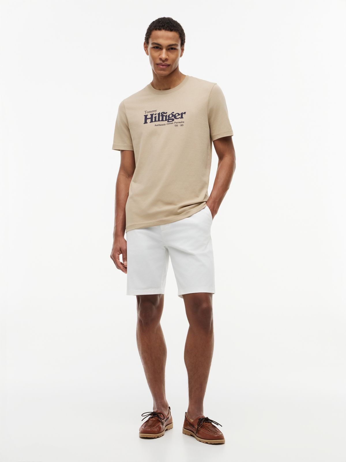 Logo Graphic Jersey T-Shirt — Khaki