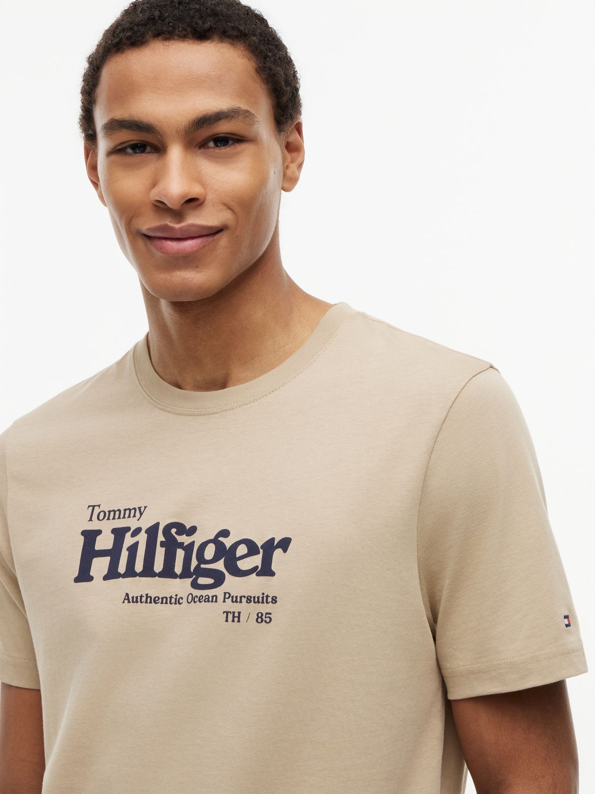 Logo Graphic Jersey T-Shirt — Khaki