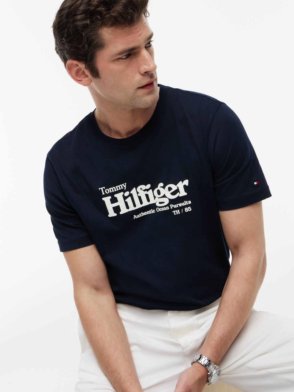 Logo Graphic Jersey T-Shirt — Blue