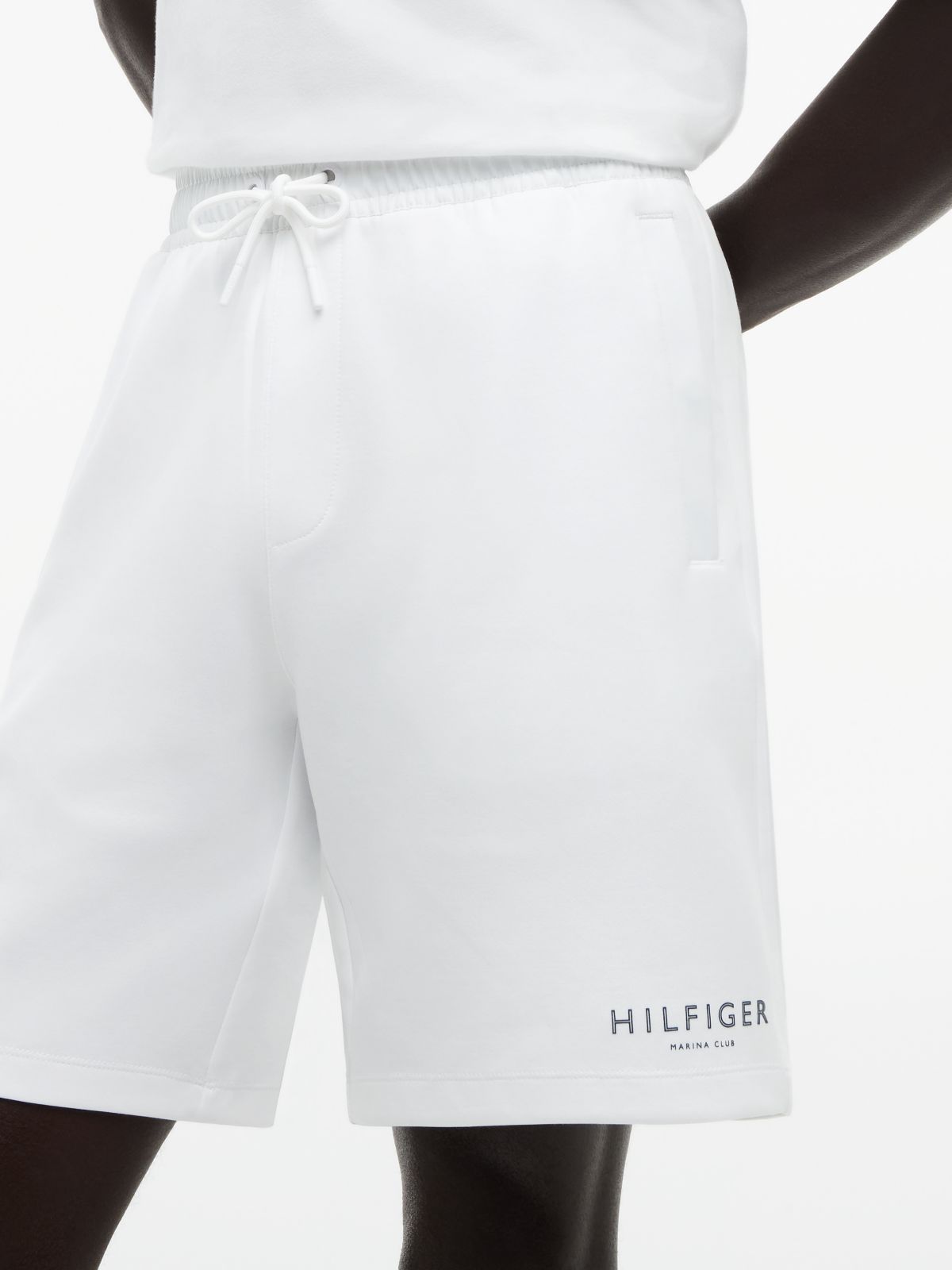Intechno Knit Logo Sweat Shorts — White