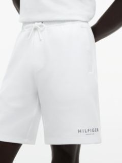 Intechno Knit Logo Sweat Shorts — White 3