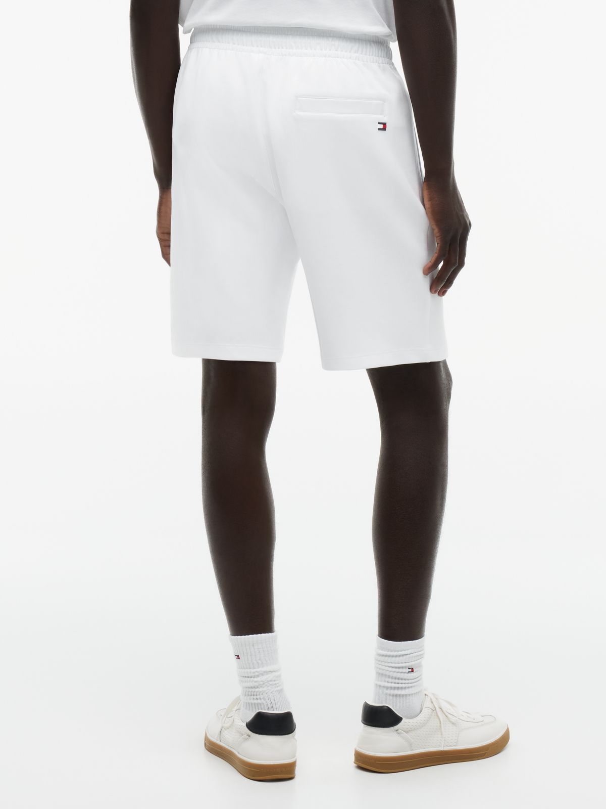 Intechno Knit Logo Sweat Shorts — White