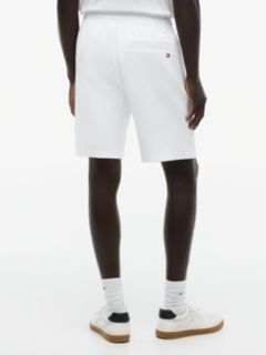 Intechno Knit Logo Sweat Shorts — White 4