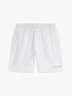 Intechno Knit Logo Sweat Shorts — White 5