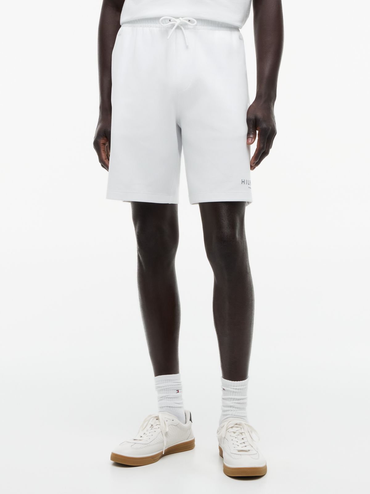 Intechno Knit Logo Sweat Shorts — White